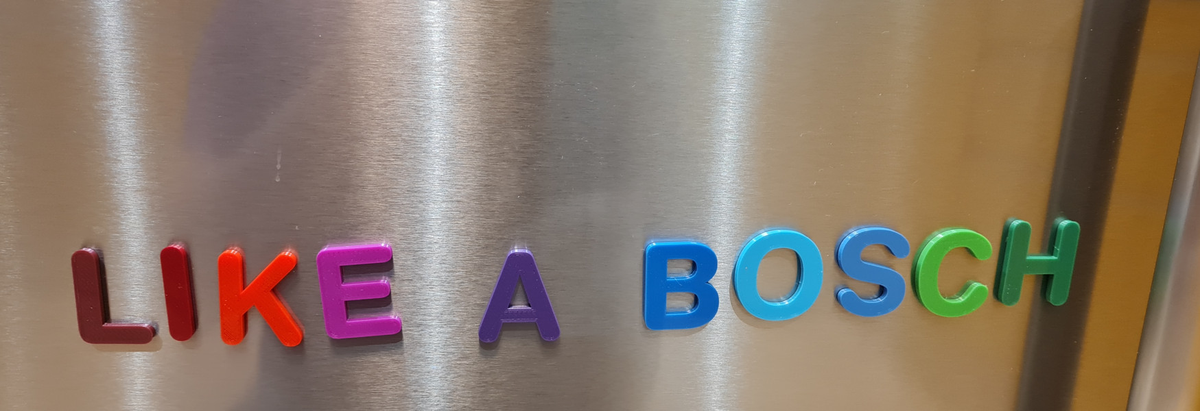 LikeaBosch 003 - Fabricando3D Letras magnéticas impresas en 3D para la campaña Like a Bosch.